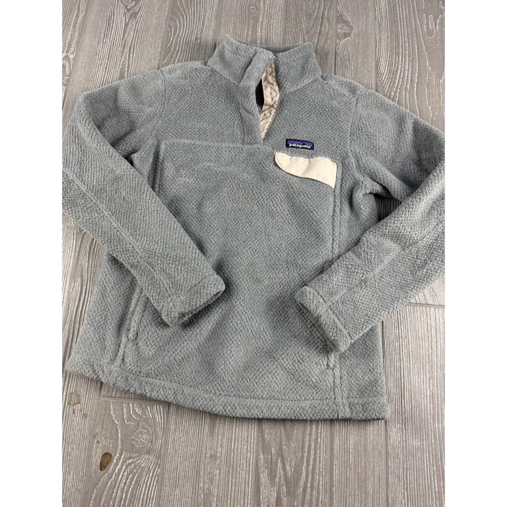 Patagonia Womens Gray Re-Tool Snap-T Fleece Pullover Jacket Small S